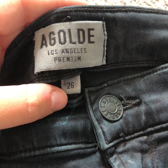 Agolde Sophie Hi Rise Distressed Skinny Jeans - Picture 4 of 5